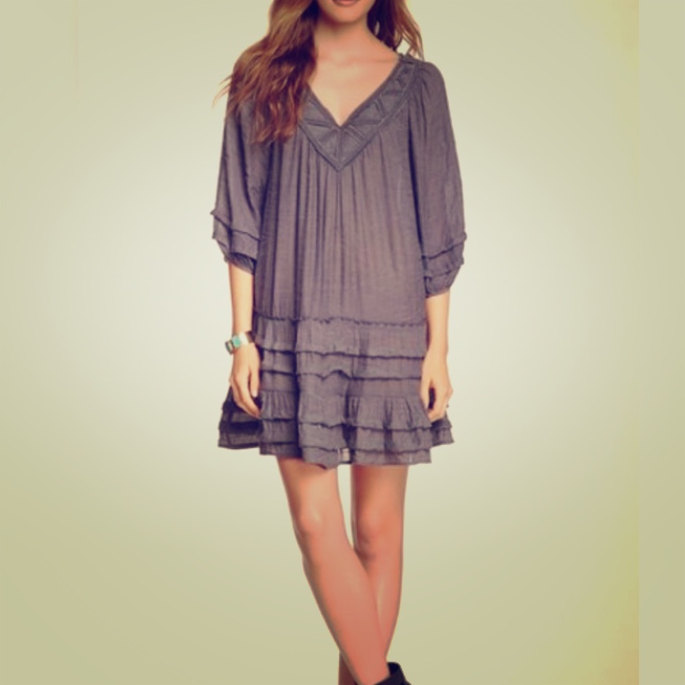 Monoreno Cut Out Boho Ruffle Dress